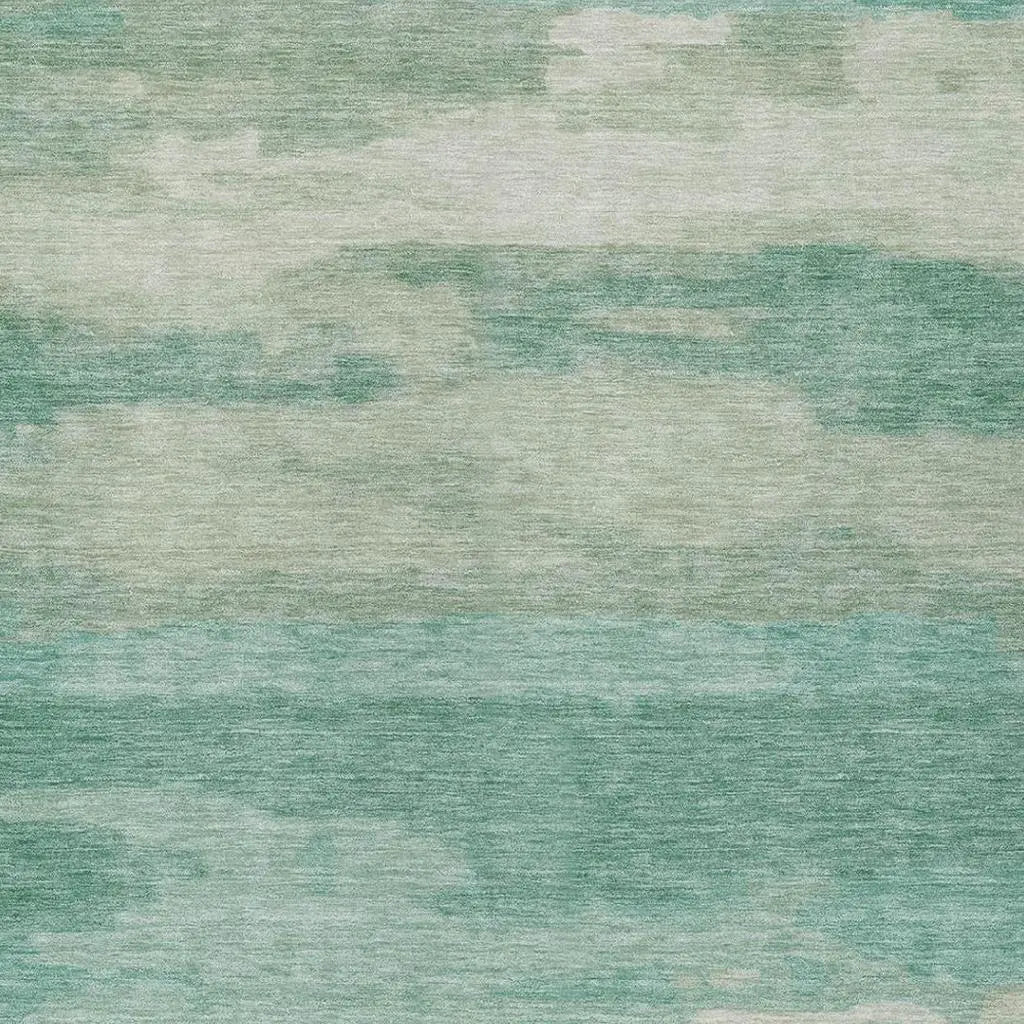 3' X 5' Aqua And Teal Blue Abstract Washable Indoor Outdoor Area Rug Homeroots Outdoor