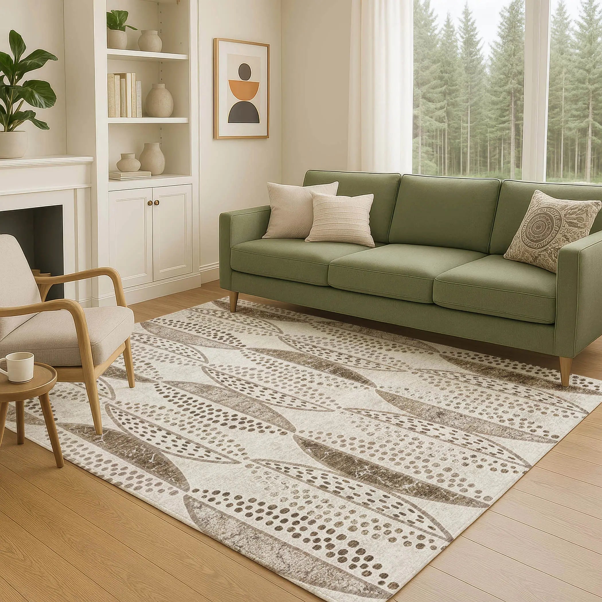 3' X 5' Beige And Blue Geometric Washable Indoor Outdoor Area Rug Homeroots Outdoor