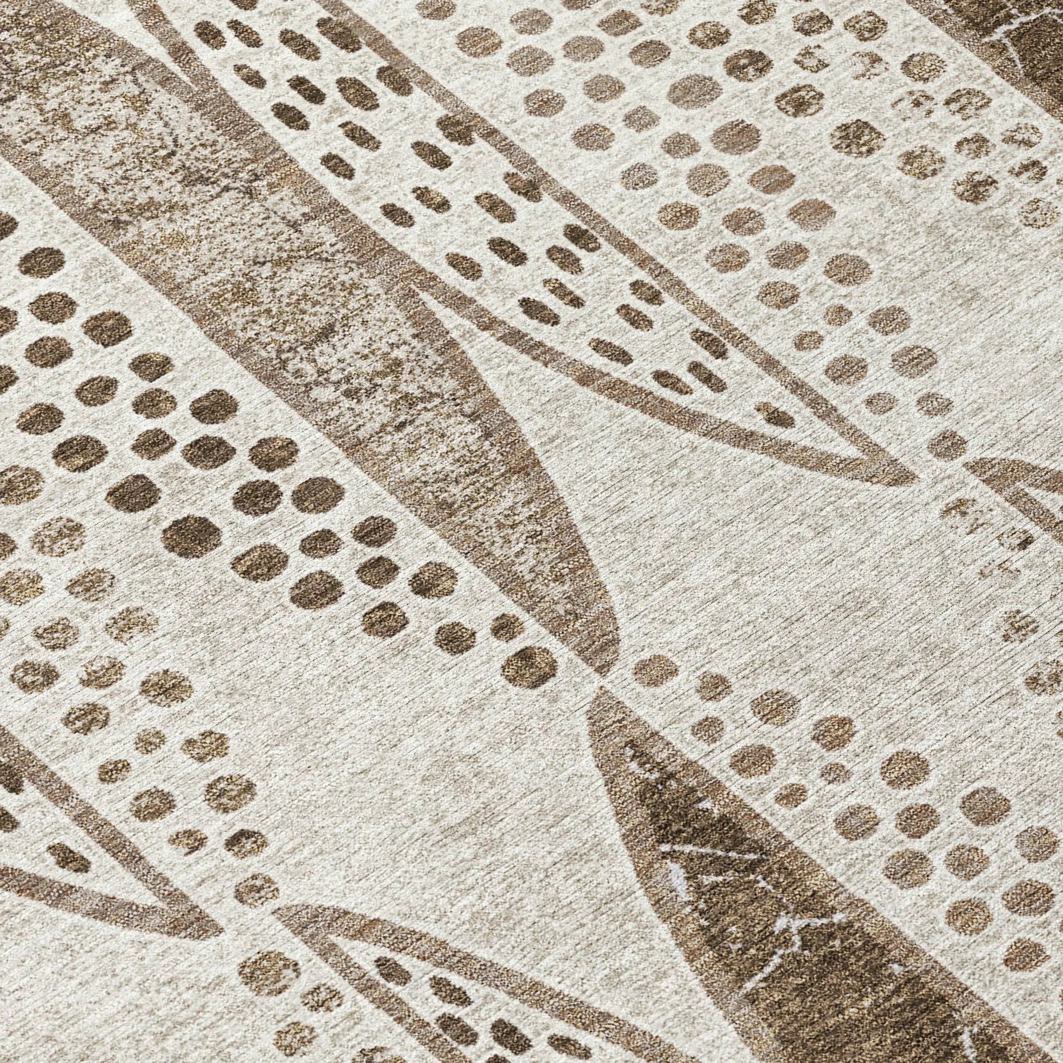 3' X 5' Beige And Blue Geometric Washable Indoor Outdoor Area Rug Homeroots Outdoor