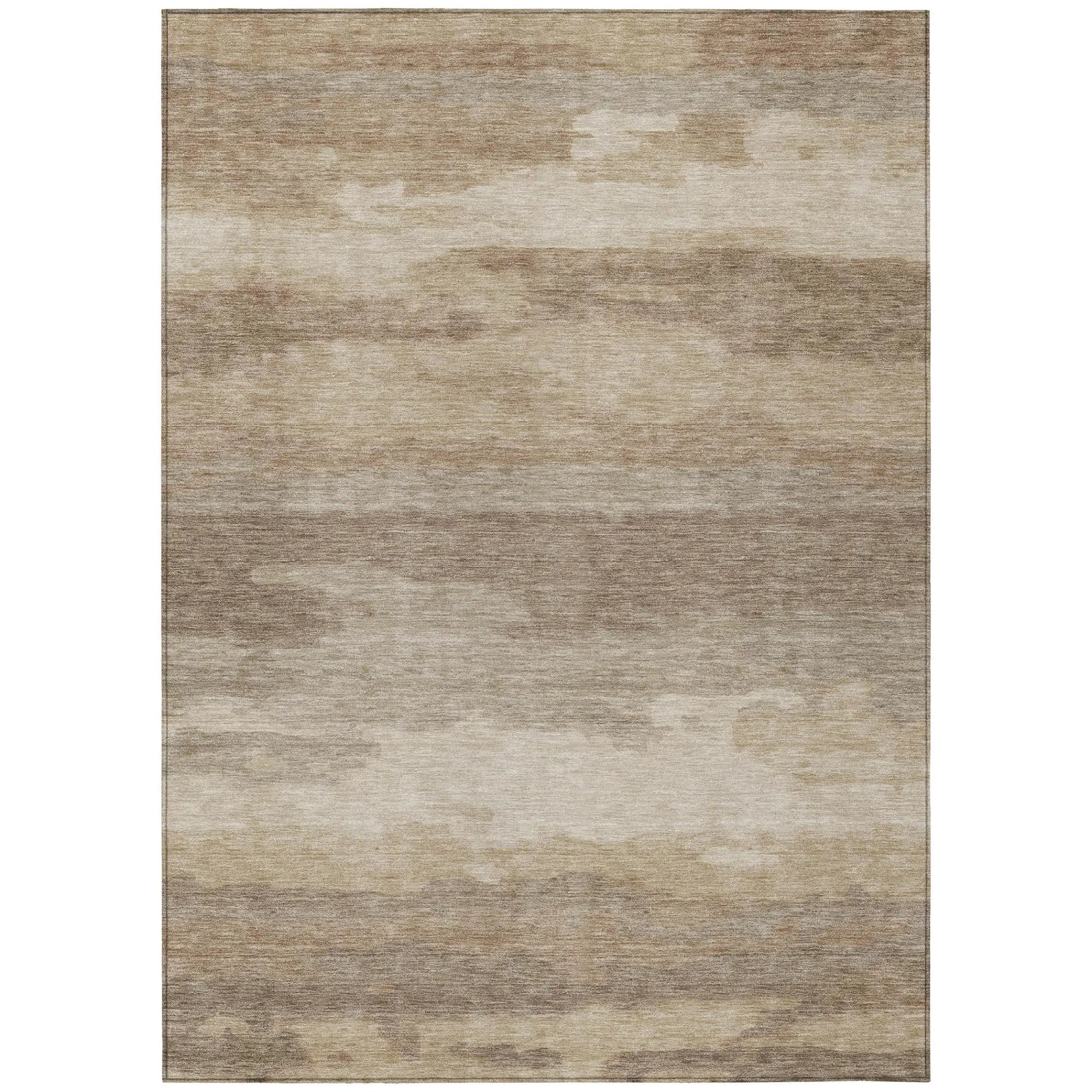 3' X 5' Beige And Brown Abstract Washable Indoor Outdoor Area Rug Homeroots Outdoor