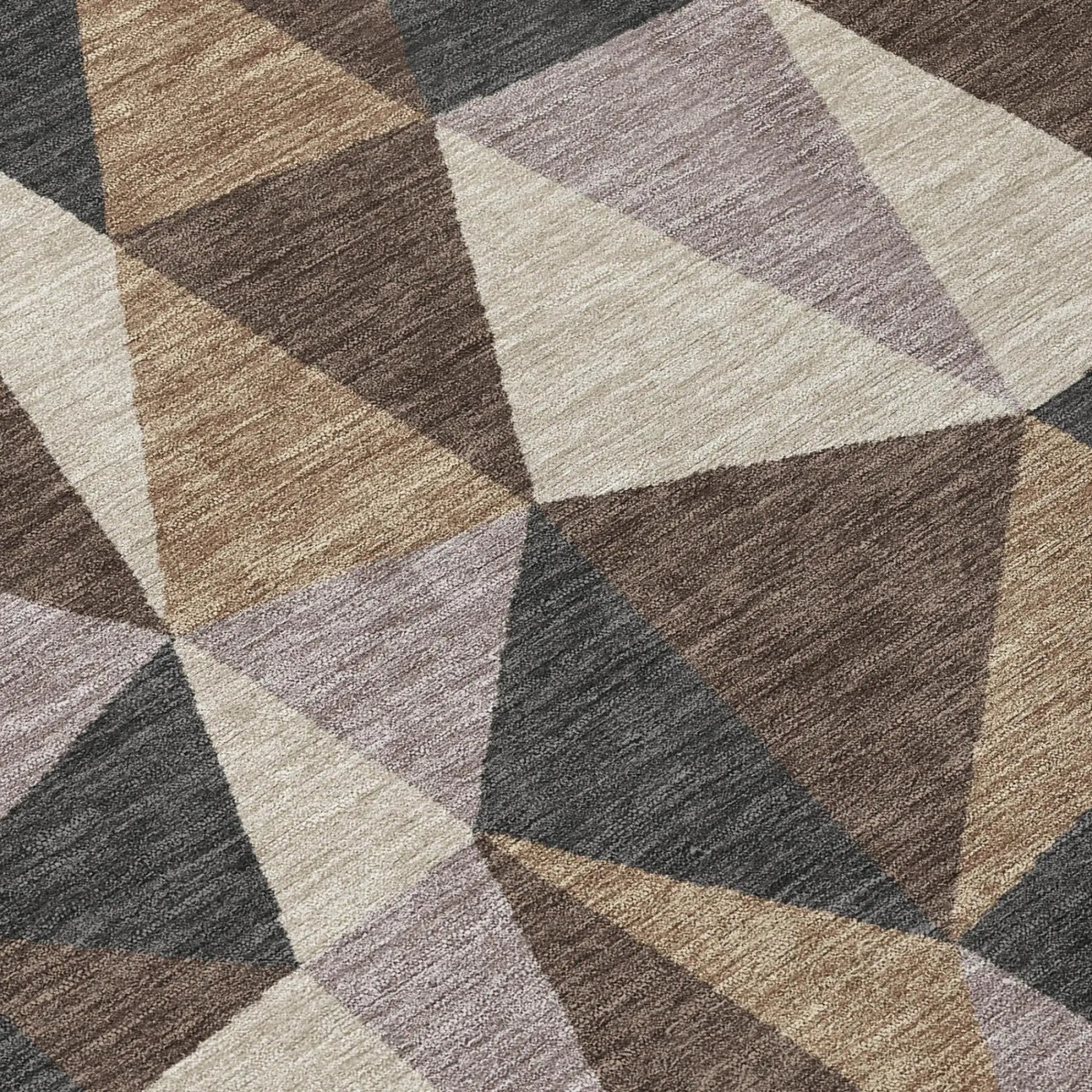 3' X 5' Beige And Brown Geometric Washable Indoor Outdoor Area Rug Homeroots Outdoor