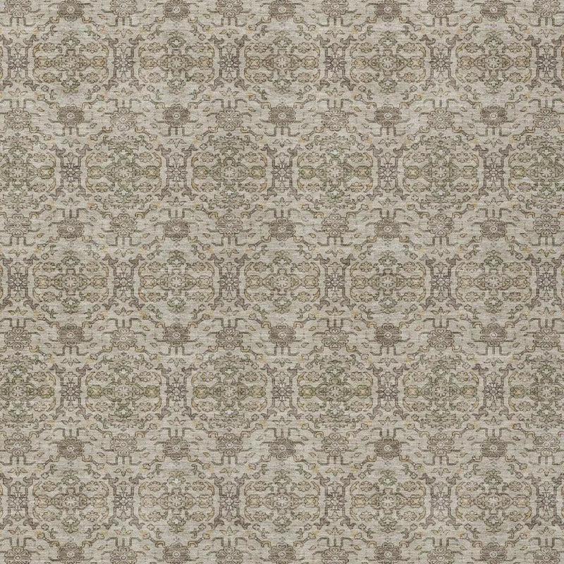 3' X 5' Beige And Brown Oriental Washable Indoor Outdoor Area Rug Homeroots Outdoor