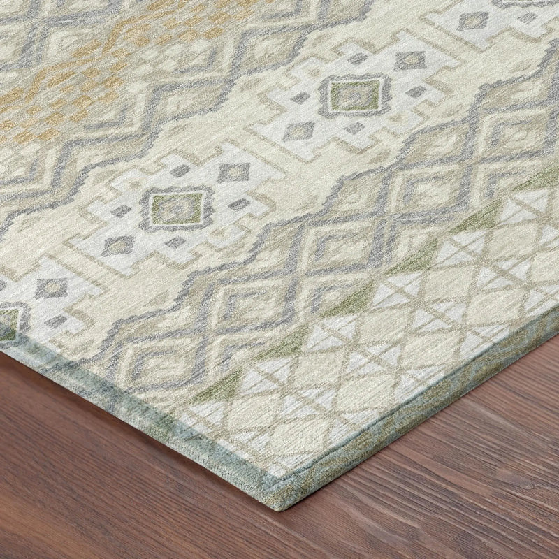 3' X 5' Beige And Brown Striped Washable Indoor Outdoor Area Rug Homeroots Outdoor