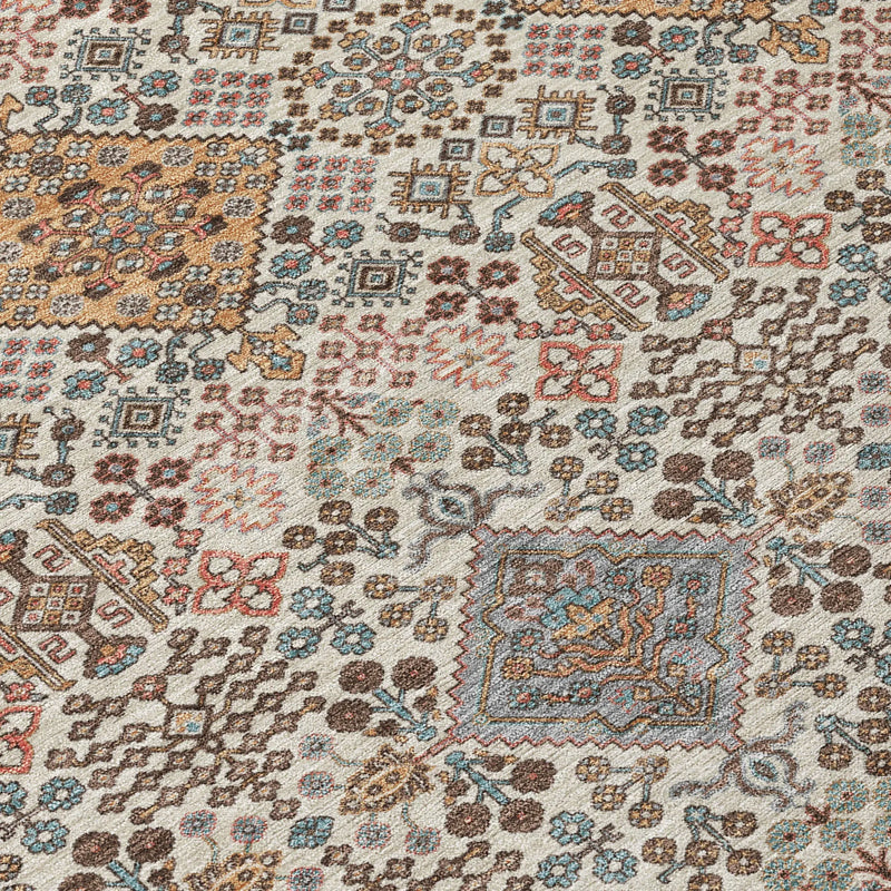 3' X 5' Beige And Copper Geometric Washable Indoor Outdoor Area Rug Homeroots Outdoor
