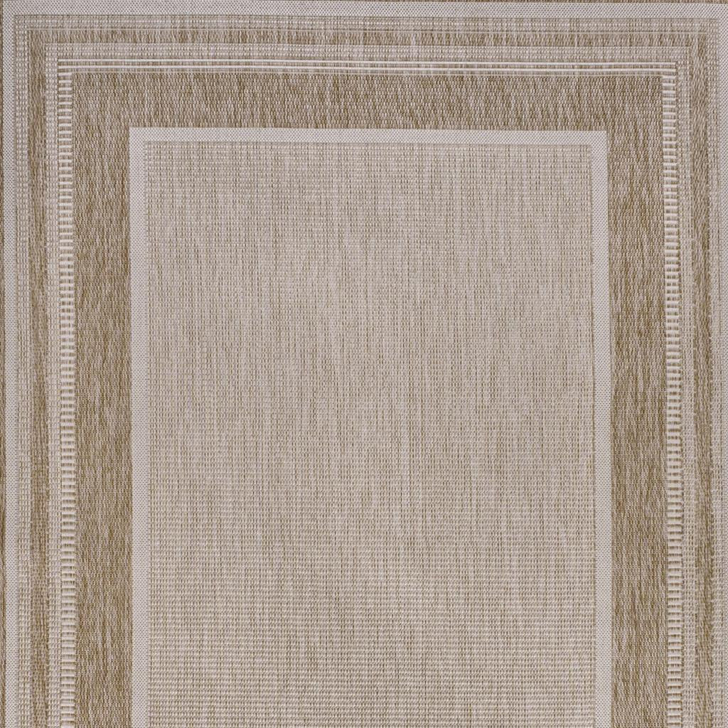 3' X 5' Beige And Cream Indoor Outdoor Area Rug - GreatEagleInc