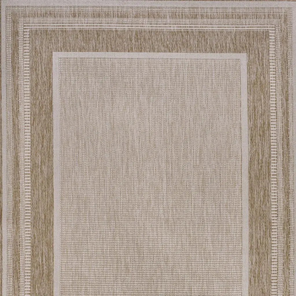 3' X 5' Beige And Cream Indoor Outdoor Area Rug - GreatEagleInc