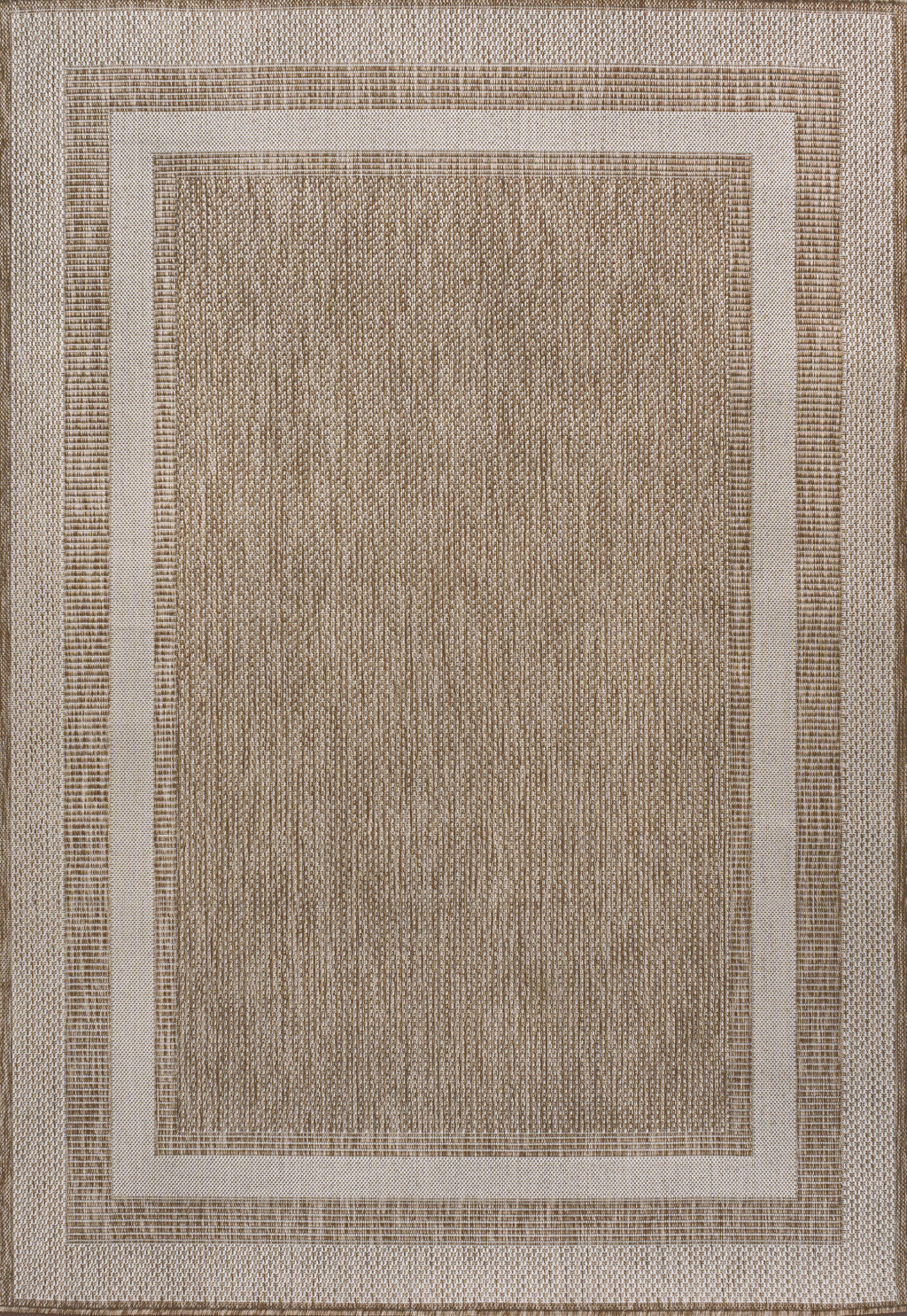 3' X 5' Beige And Cream Indoor Outdoor Area Rug - GreatEagleInc