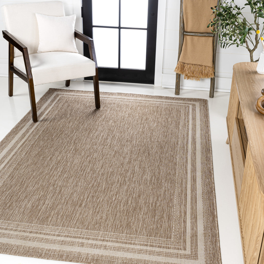 3' X 5' Beige And Cream Indoor Outdoor Area Rug - GreatEagleInc