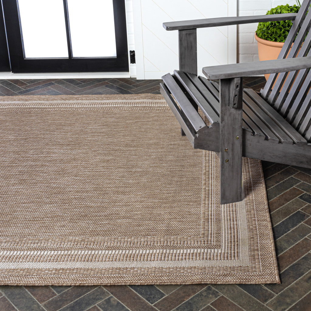 3' X 5' Beige And Cream Indoor Outdoor Area Rug - GreatEagleInc