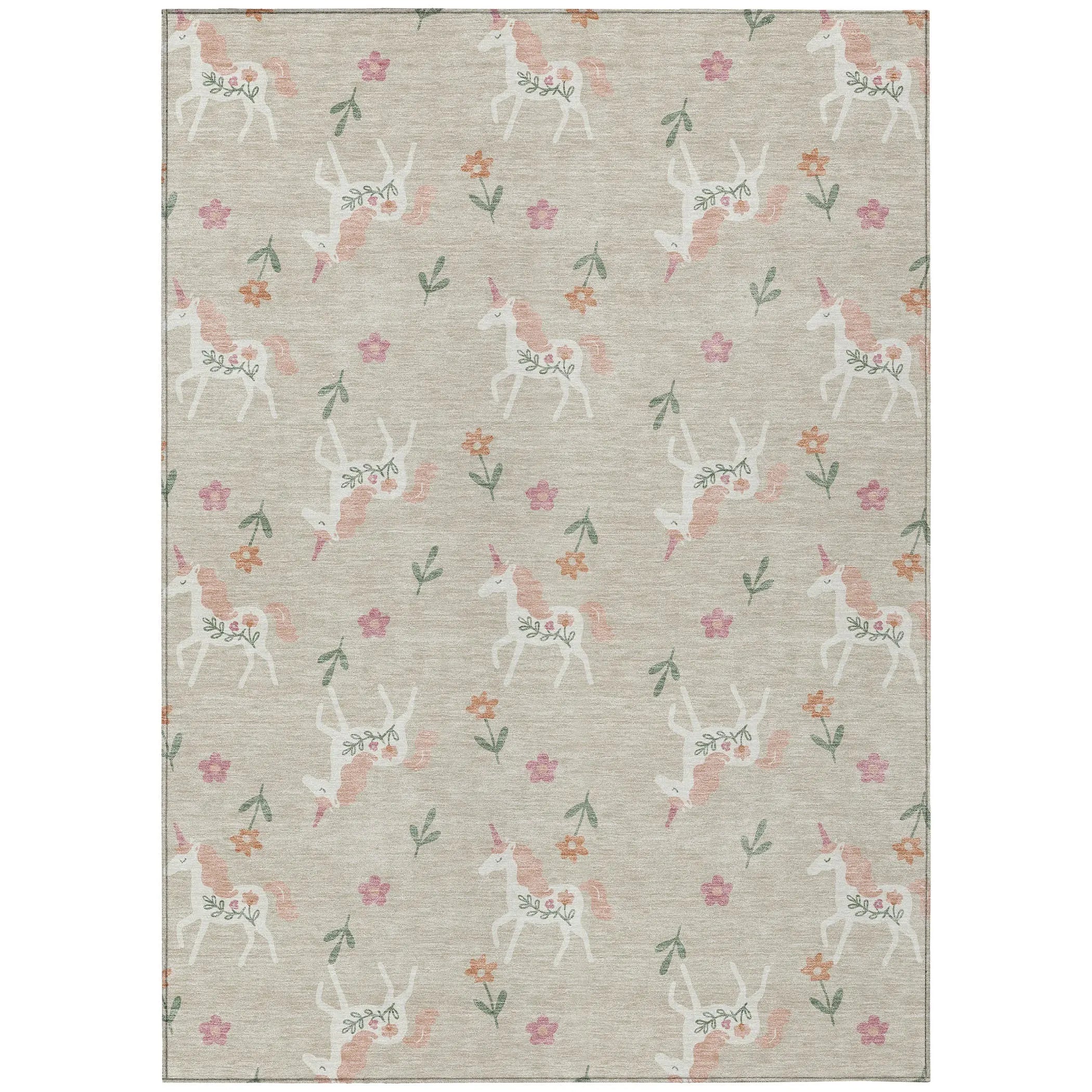 3' X 5' Beige And Gray Floral Washable Indoor Outdoor Area Rug Homeroots Outdoor