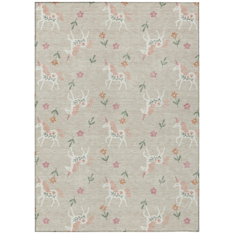3' X 5' Beige And Gray Floral Washable Indoor Outdoor Area Rug Homeroots Outdoor