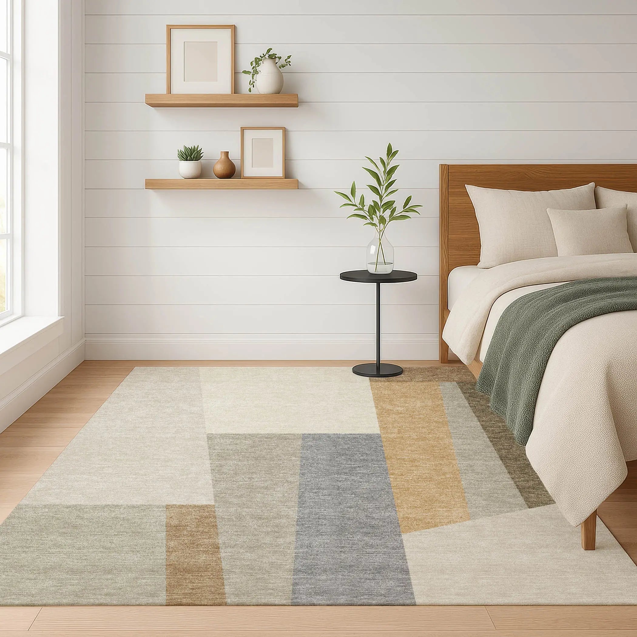 3' X 5' Beige And Ivory Geometric Washable Indoor Outdoor Area Rug Homeroots Outdoor