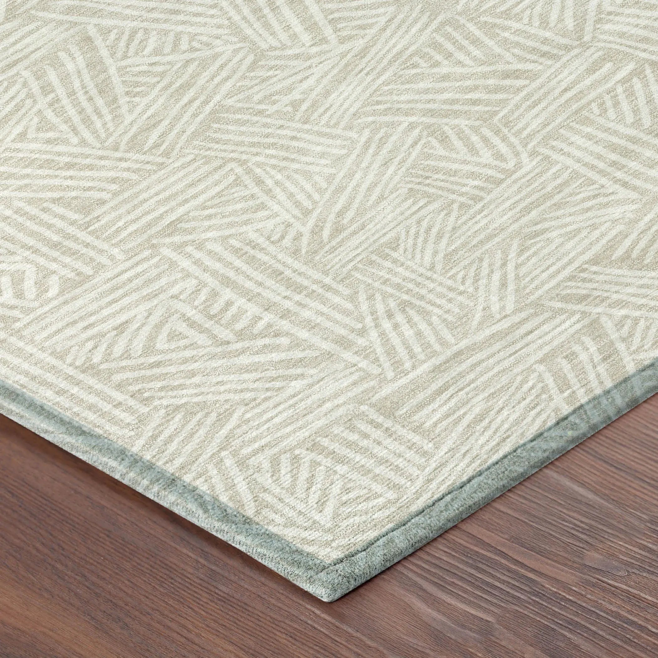 3' X 5' Beige And Ivory Geometric Washable Indoor Outdoor Area Rug Homeroots Outdoor