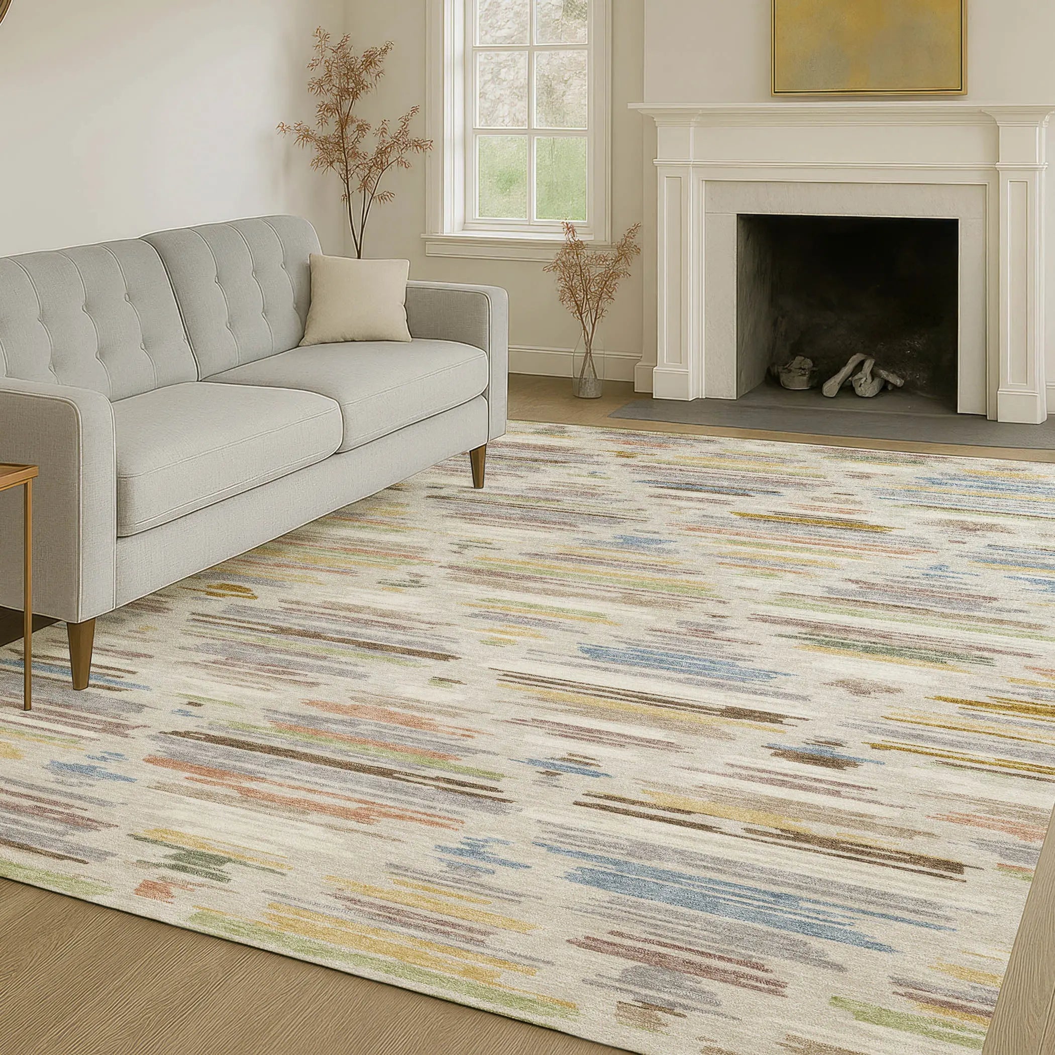 3' X 5' Beige And Ivory Southwestern Washable Indoor Outdoor Area Rug Homeroots Outdoor