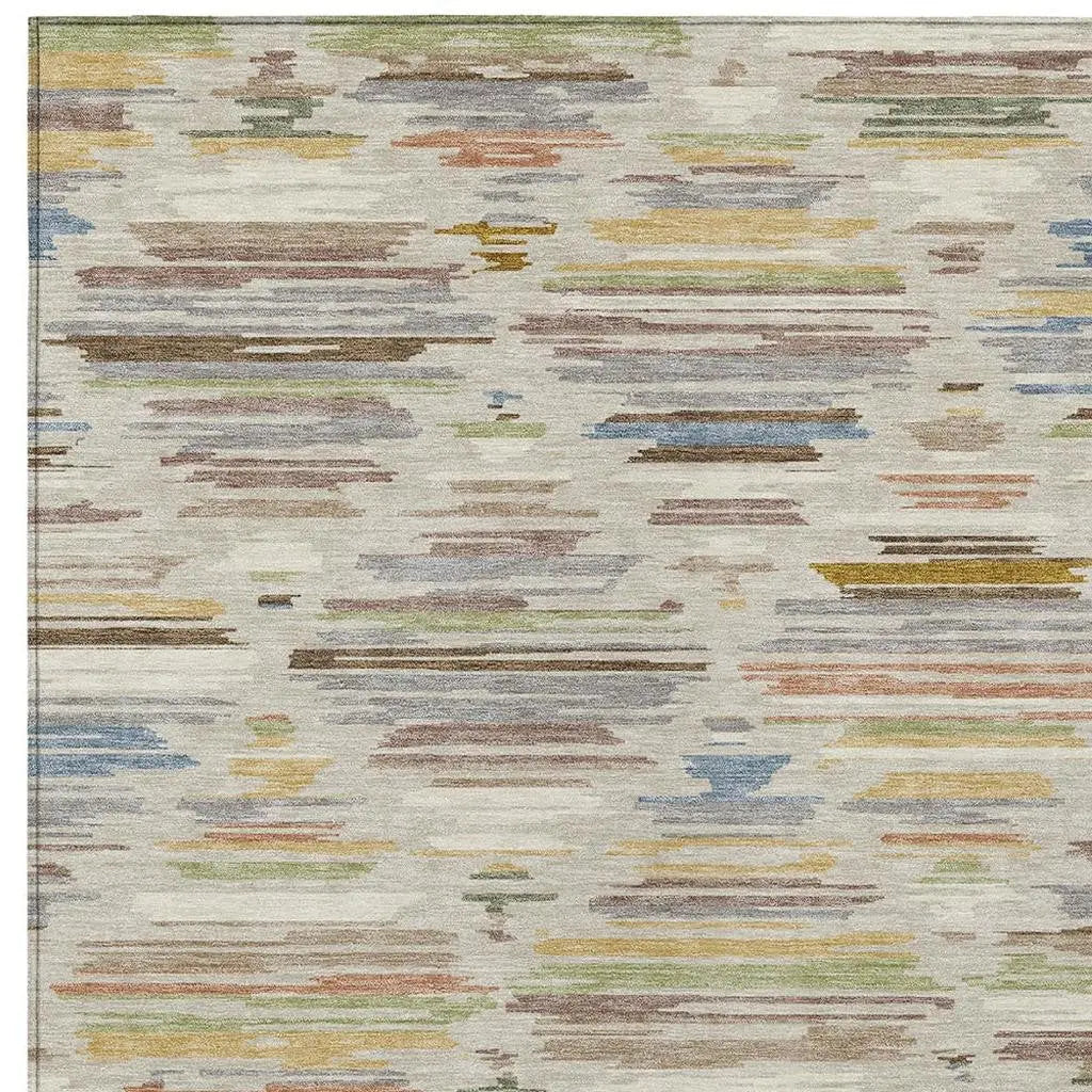 3' X 5' Beige And Ivory Southwestern Washable Indoor Outdoor Area Rug Homeroots Outdoor