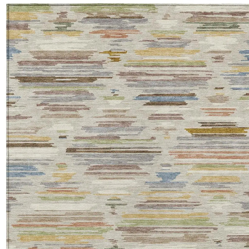 3' X 5' Beige And Ivory Southwestern Washable Indoor Outdoor Area Rug Homeroots Outdoor