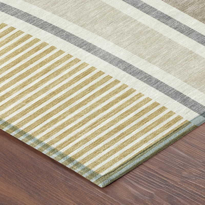 3' X 5' Beige And Taupe Geometric Washable Indoor Outdoor Area Rug Homeroots Outdoor