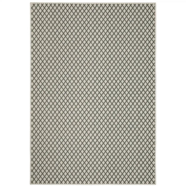3' X 5' Beige Geometric Stain Resistant Indoor Outdoor Area Rug Homeroots Outdoor