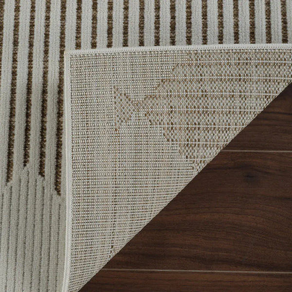 3' X 5' Beige and Brown Geometric Distressed Indoor Outdoor Area Rug Homeroots Outdoor