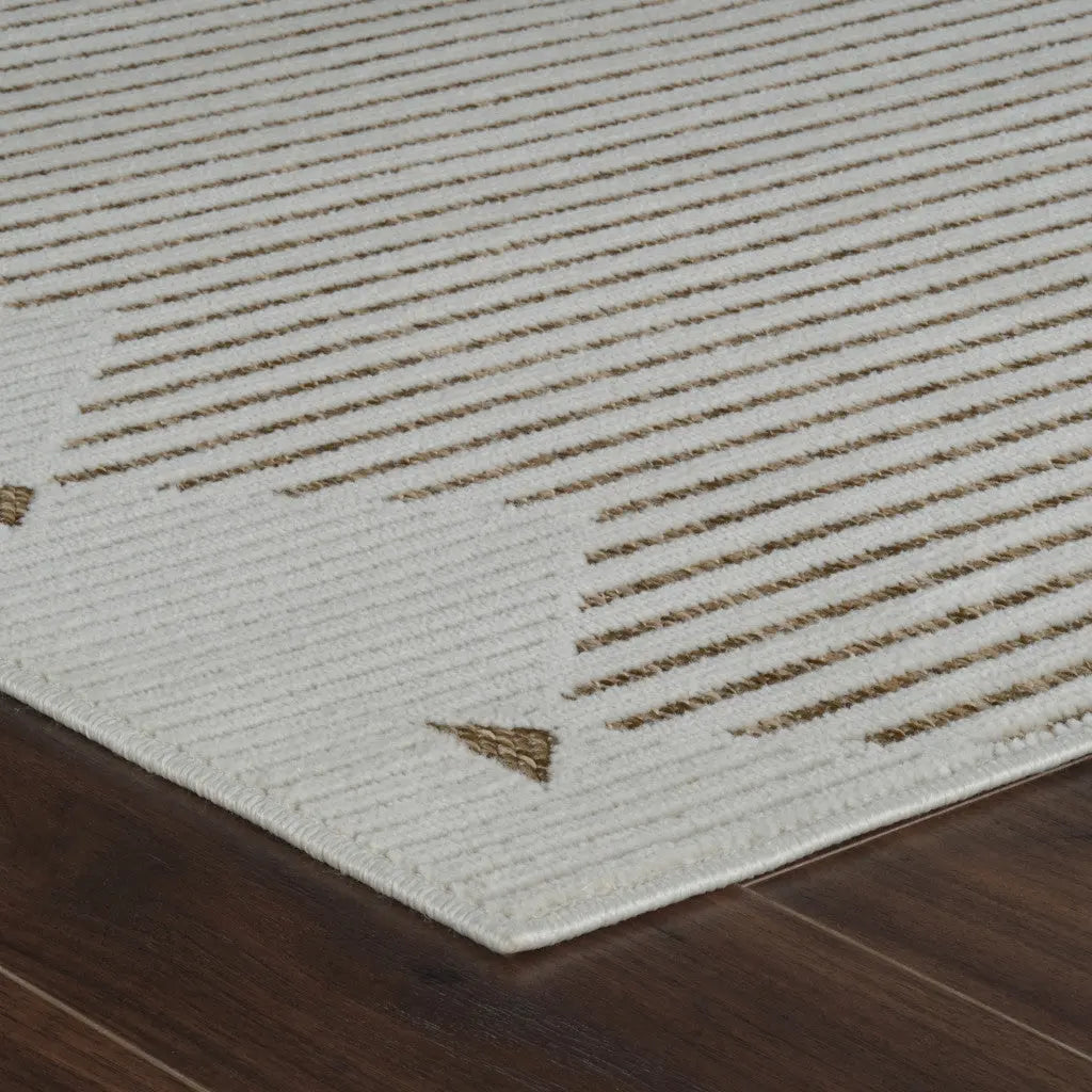 3' X 5' Beige and Brown Geometric Distressed Indoor Outdoor Area Rug Homeroots Outdoor