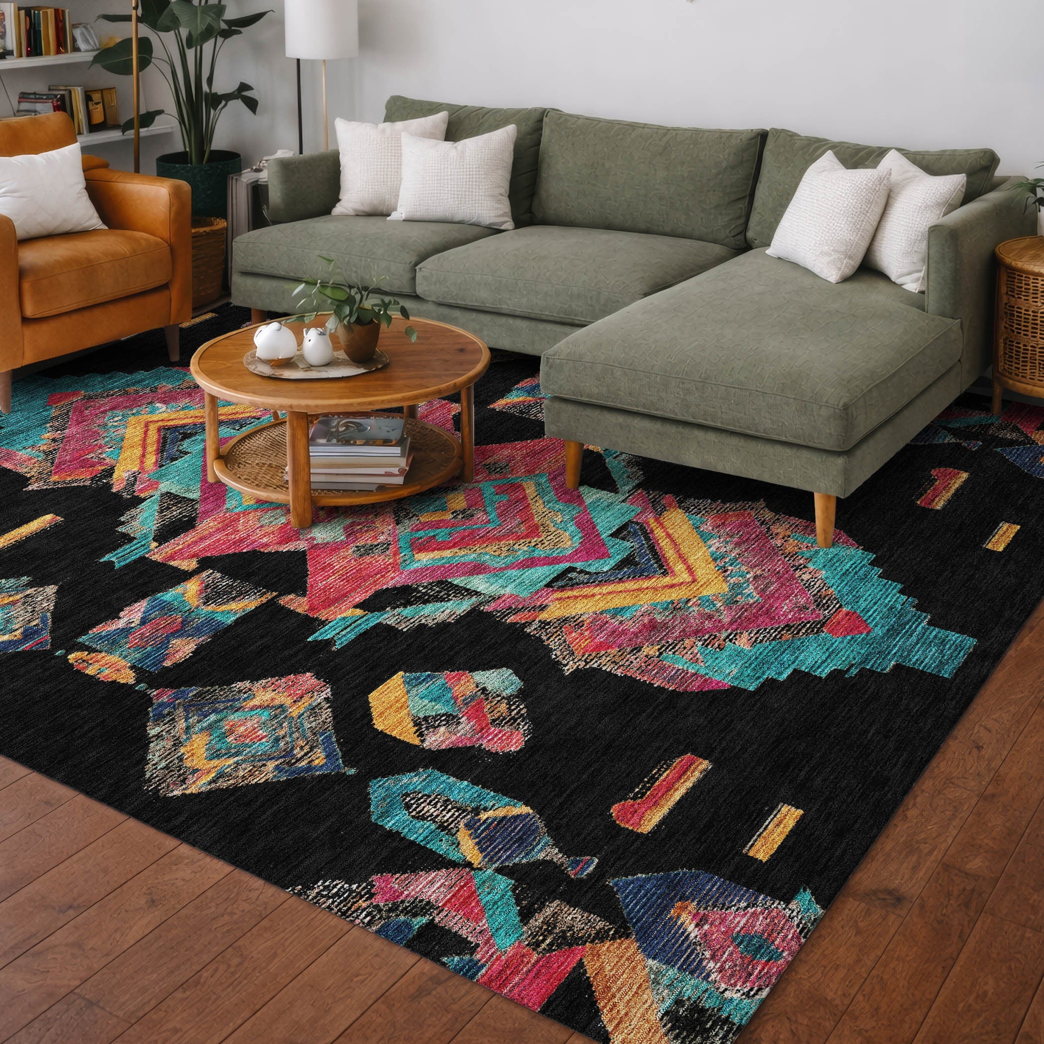 3' X 5' Black And Beige Tribal Washable Indoor Outdoor Area Rug Homeroots Outdoor