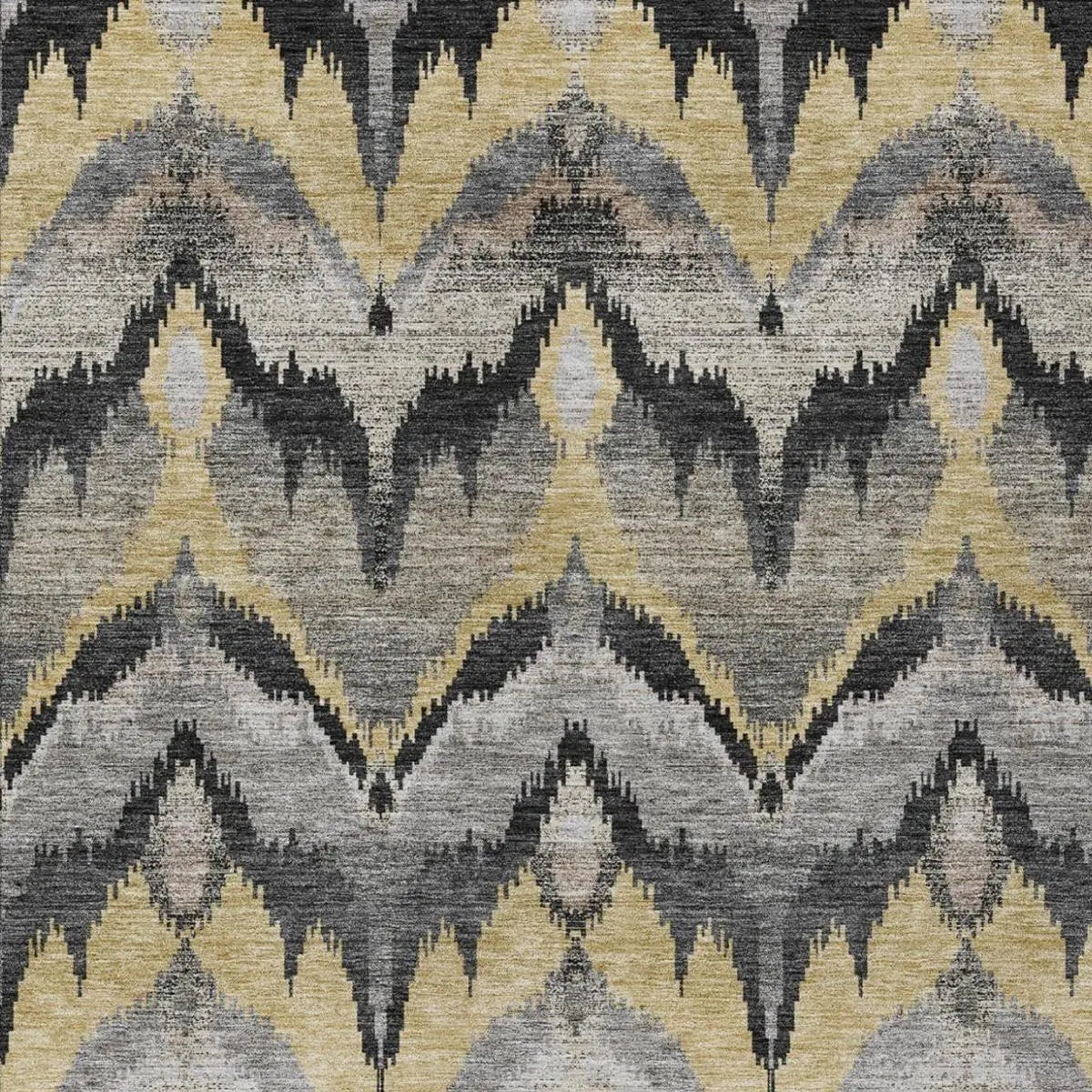 3' X 5' Black And Graphite Abstract Washable Indoor Outdoor Area Rug Homeroots Outdoor