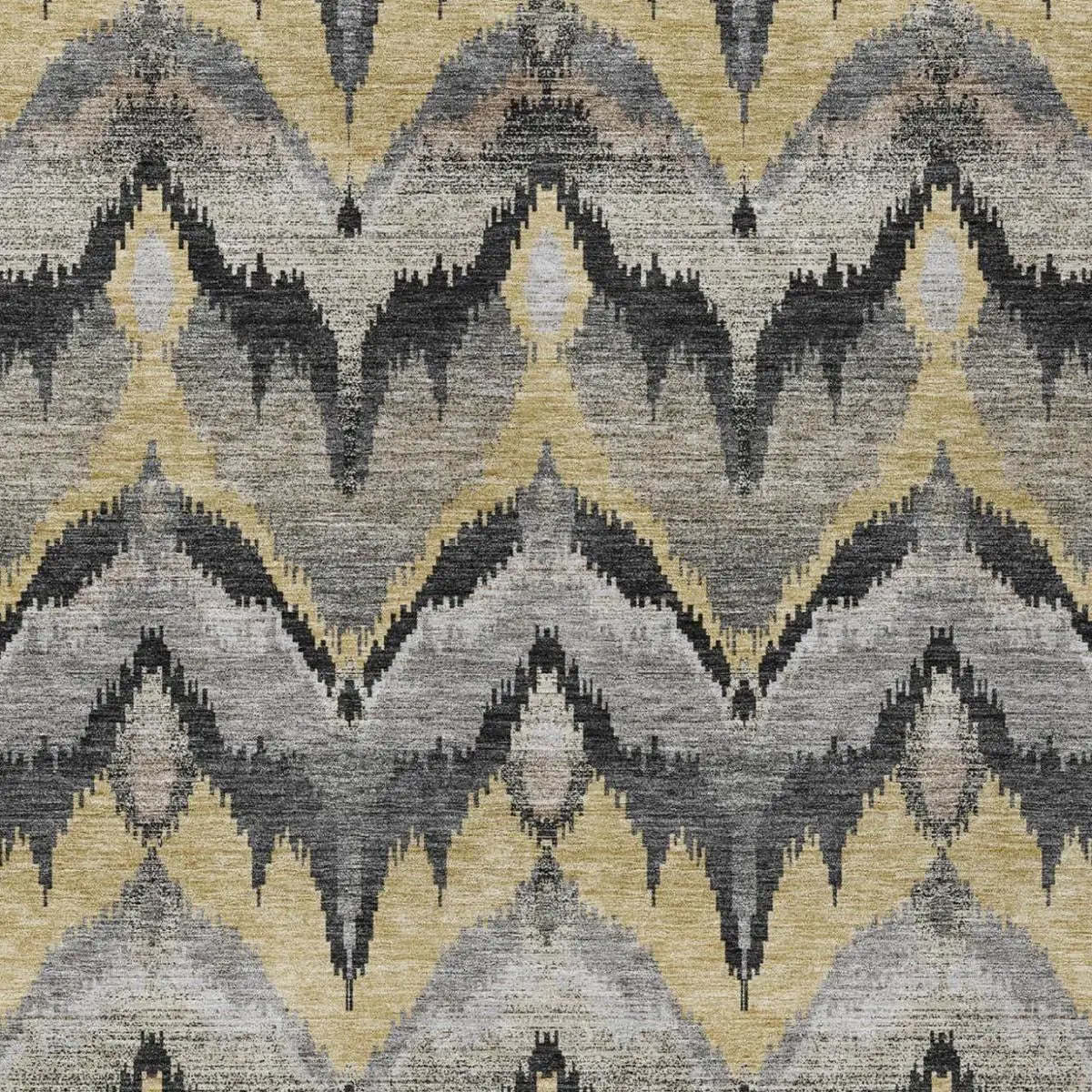 3' X 5' Black And Graphite Abstract Washable Indoor Outdoor Area Rug Homeroots Outdoor