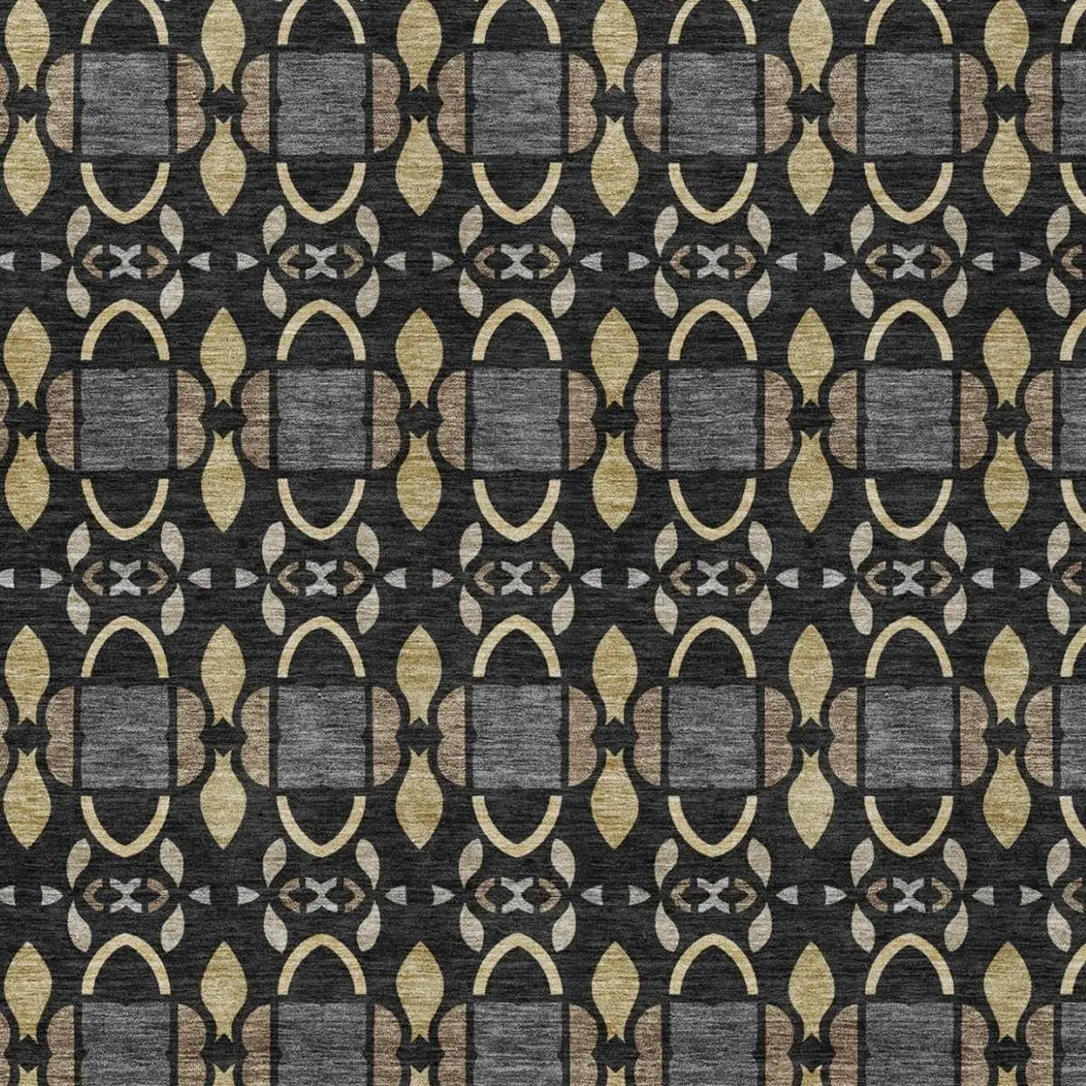 3' X 5' Black And Graphite Striped Washable Indoor Outdoor Area Rug Homeroots Outdoor