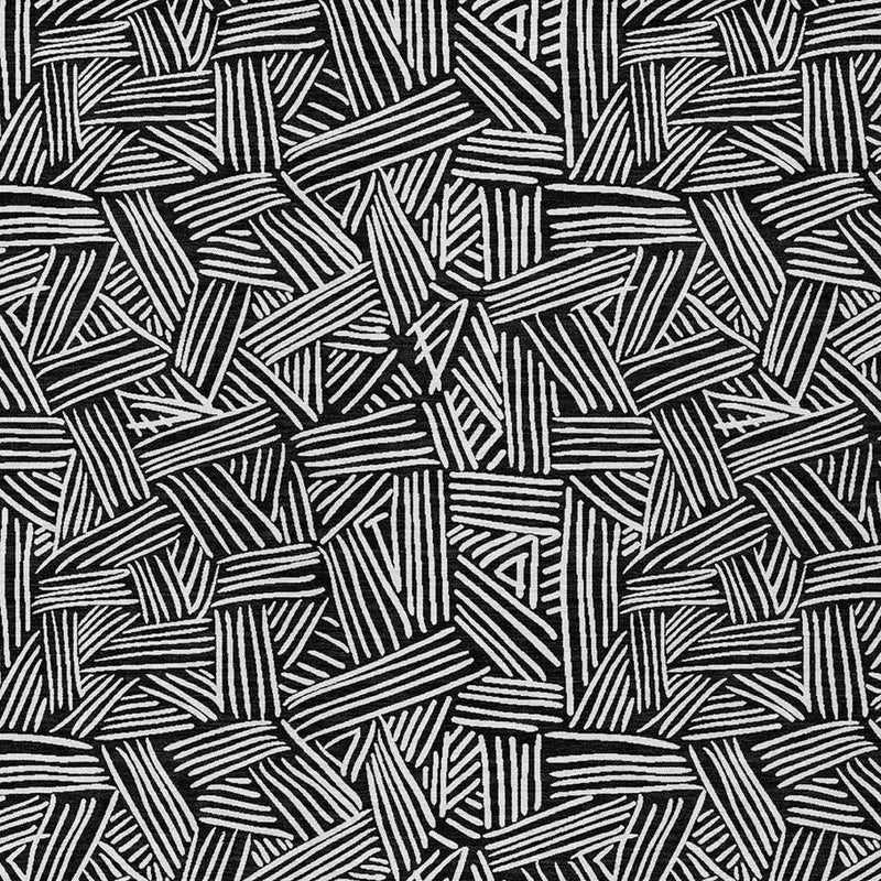 3' X 5' Black And Ivory Geometric Washable Indoor Outdoor Area Rug Homeroots Outdoor