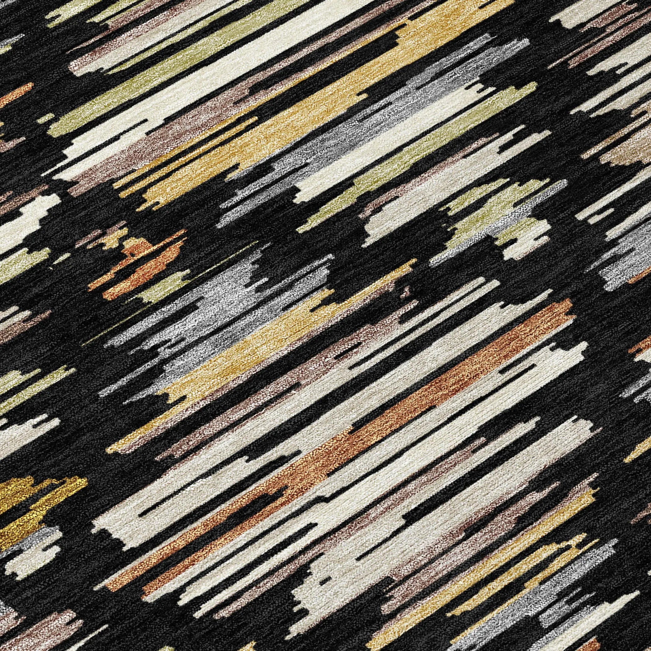 3' X 5' Black And Ivory Southwestern Washable Indoor Outdoor Area Rug Homeroots Outdoor