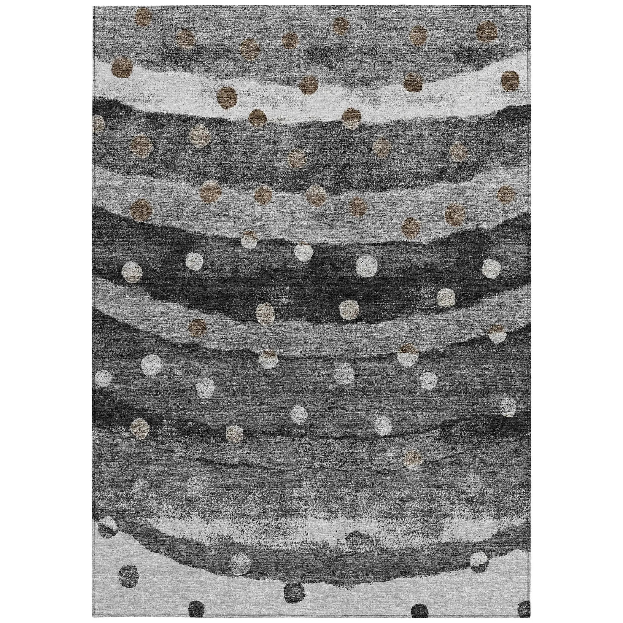 3' X 5' Black And Navy Blue Striped Washable Indoor Outdoor Area Rug Homeroots Outdoor
