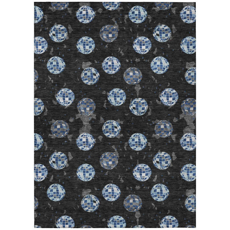 3' X 5' Black And Red Geometric Washable Indoor Outdoor Area Rug Homeroots Outdoor