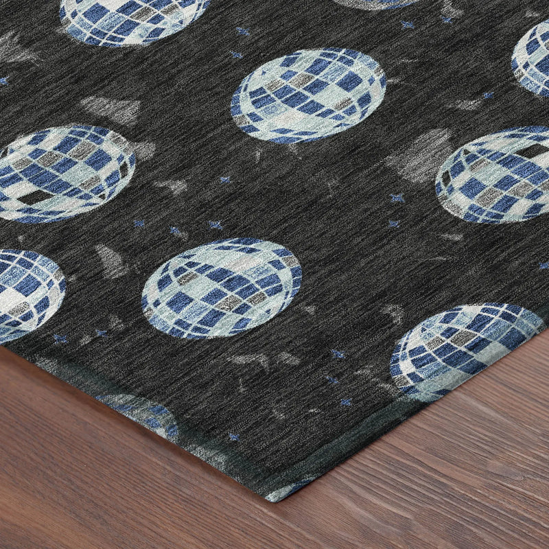 3' X 5' Black And Red Geometric Washable Indoor Outdoor Area Rug Homeroots Outdoor
