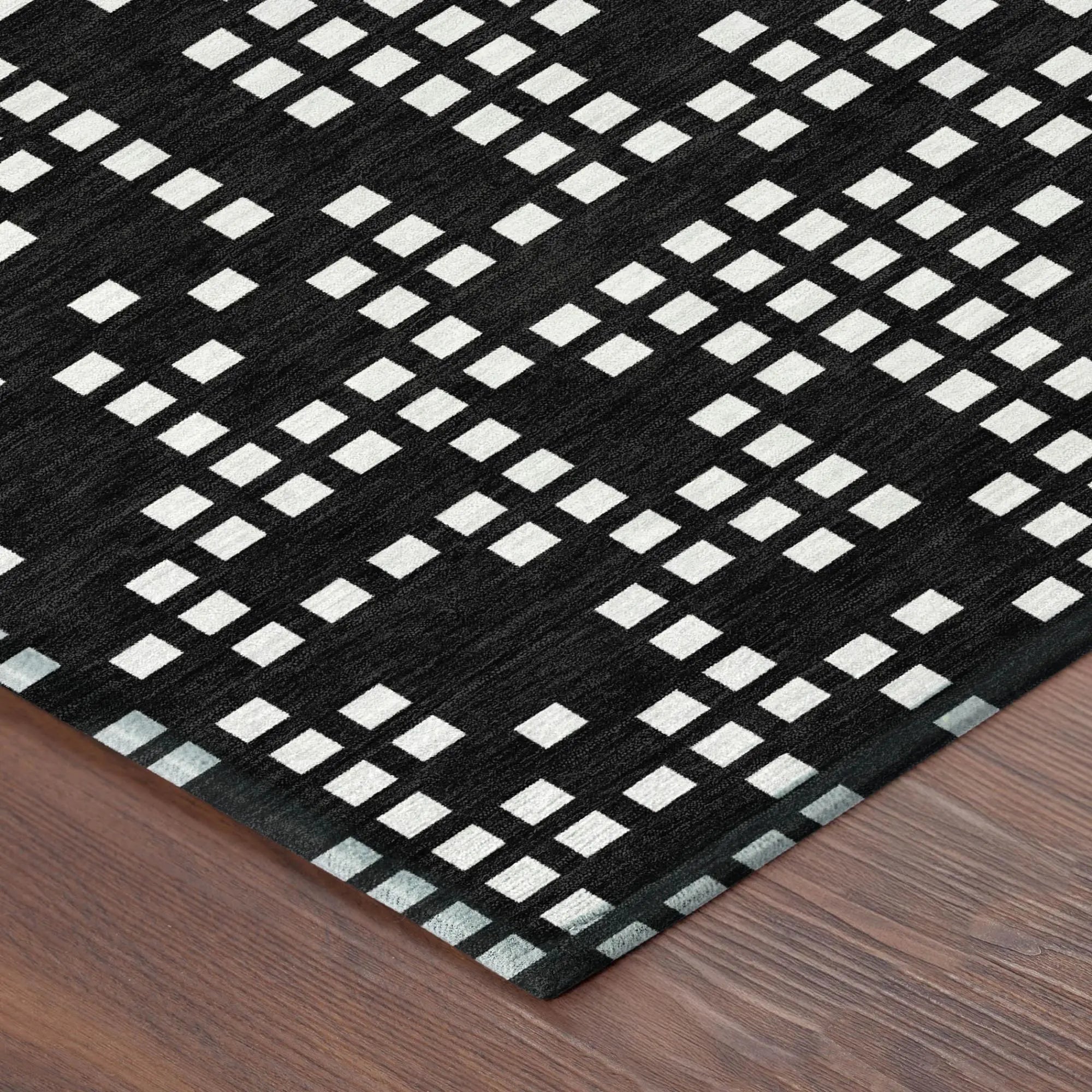 3' X 5' Black And White Abstract Washable Indoor Outdoor Area Rug Homeroots Outdoor