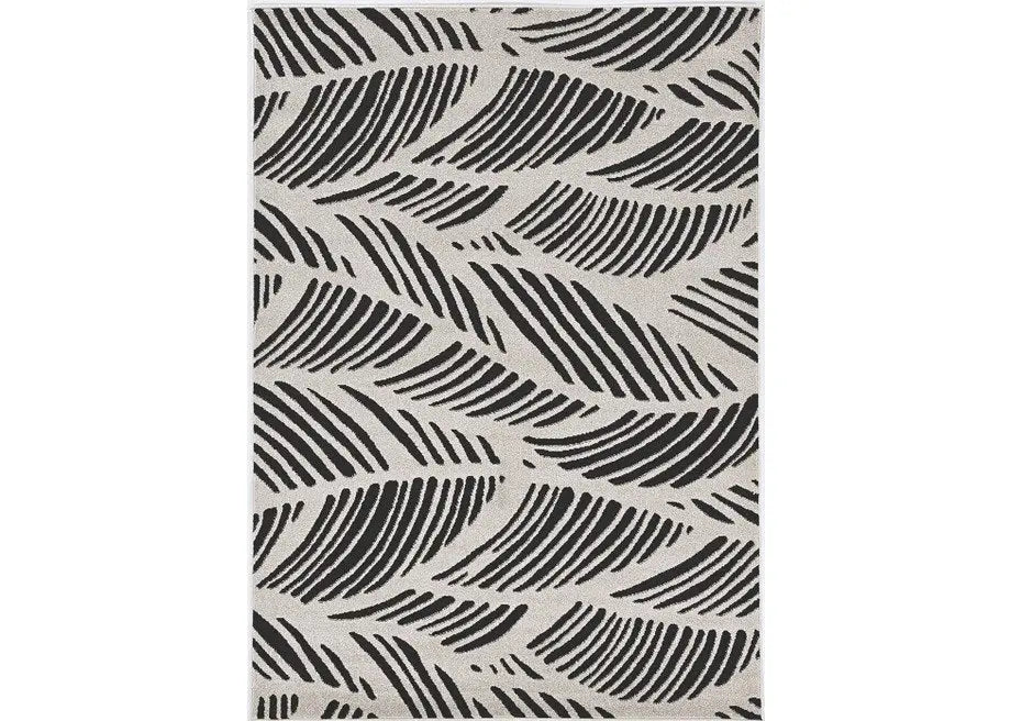 3' X 5' Black And White Floral Indoor Outdoor Area Rug Homeroots Outdoor
