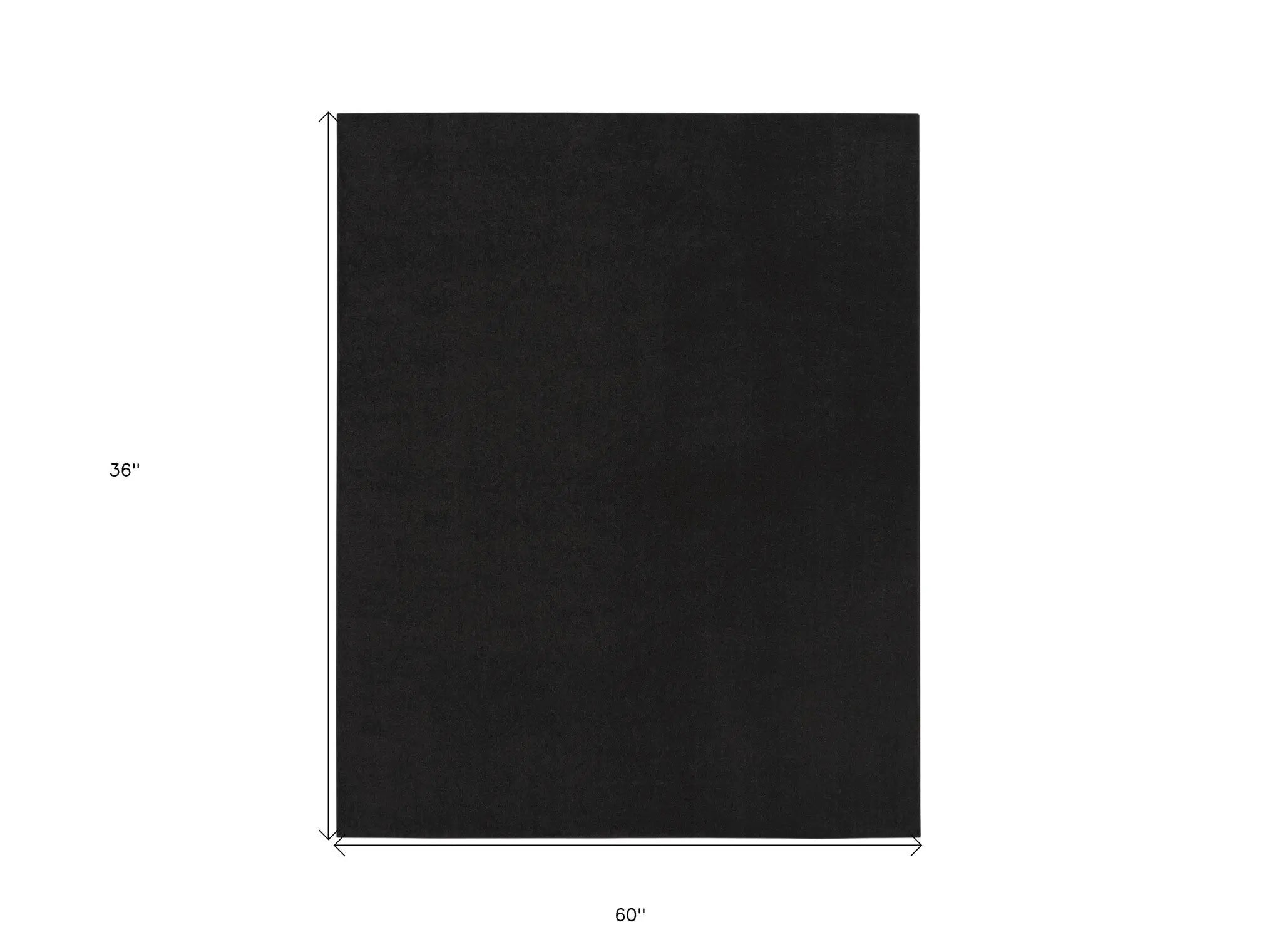 3' X 5' Black Stain Resistant Indoor Outdoor Area Rug - GreatEagleInc