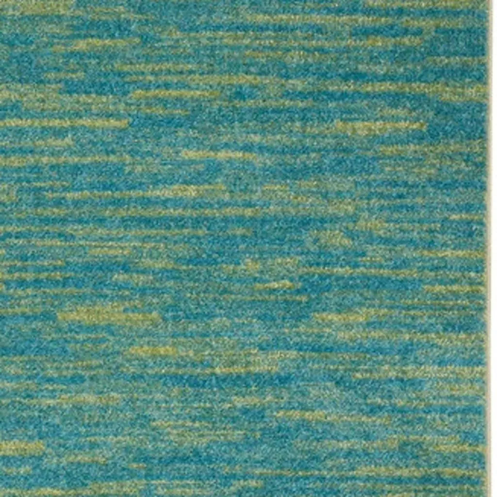 3' X 5' Blue And Green Indoor Outdoor Area Rug - GreatEagleInc