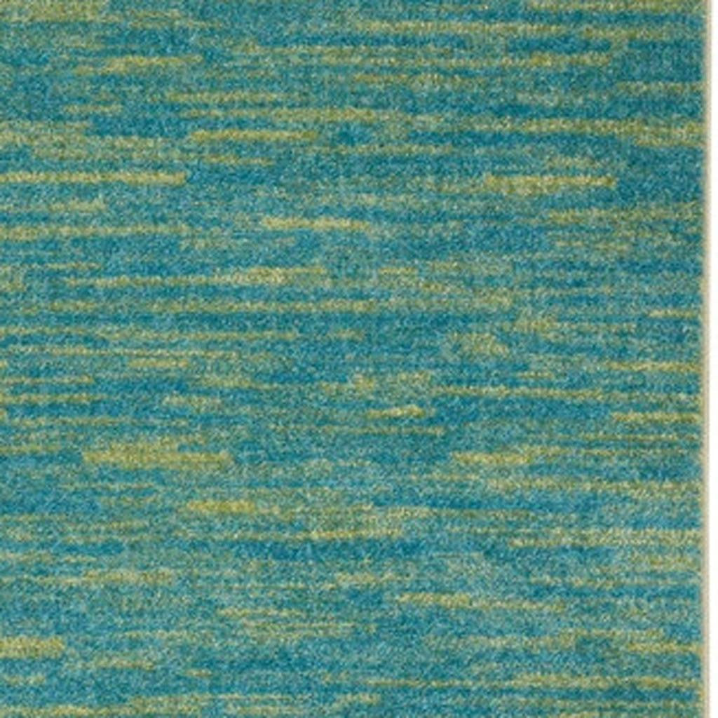 3' X 5' Blue And Green Indoor Outdoor Area Rug - GreatEagleInc