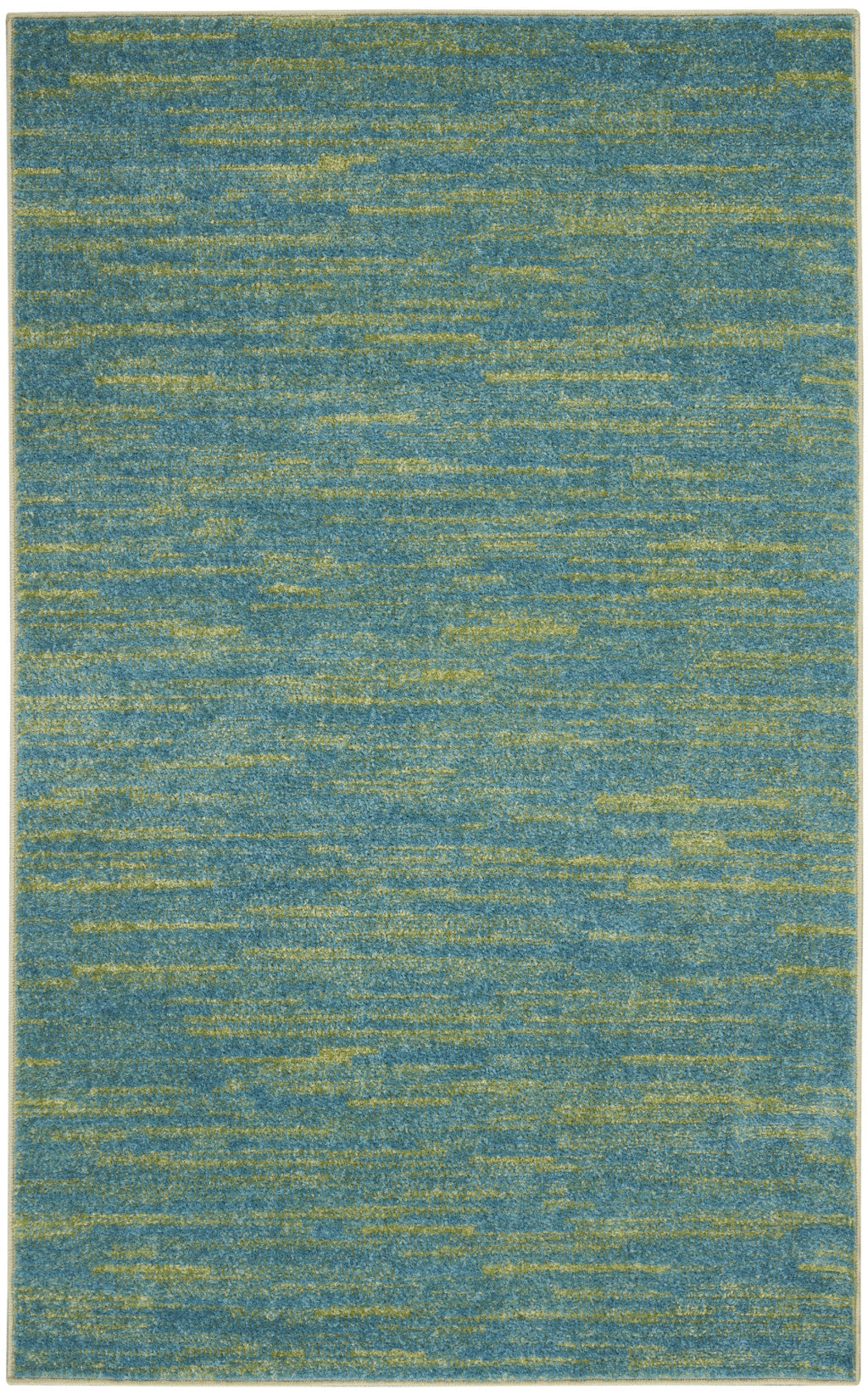 3' X 5' Blue And Green Indoor Outdoor Area Rug - GreatEagleInc