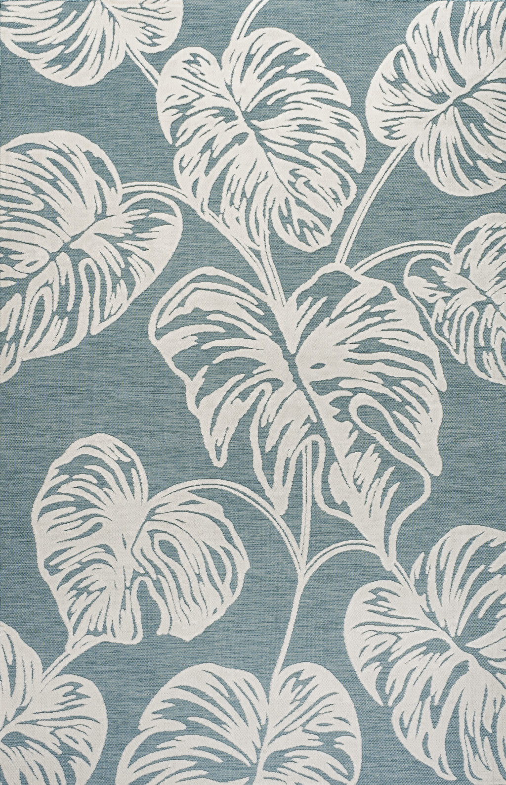 3' X 5' Blue And Ivory Floral Indoor Outdoor Area Rug - GreatEagleInc