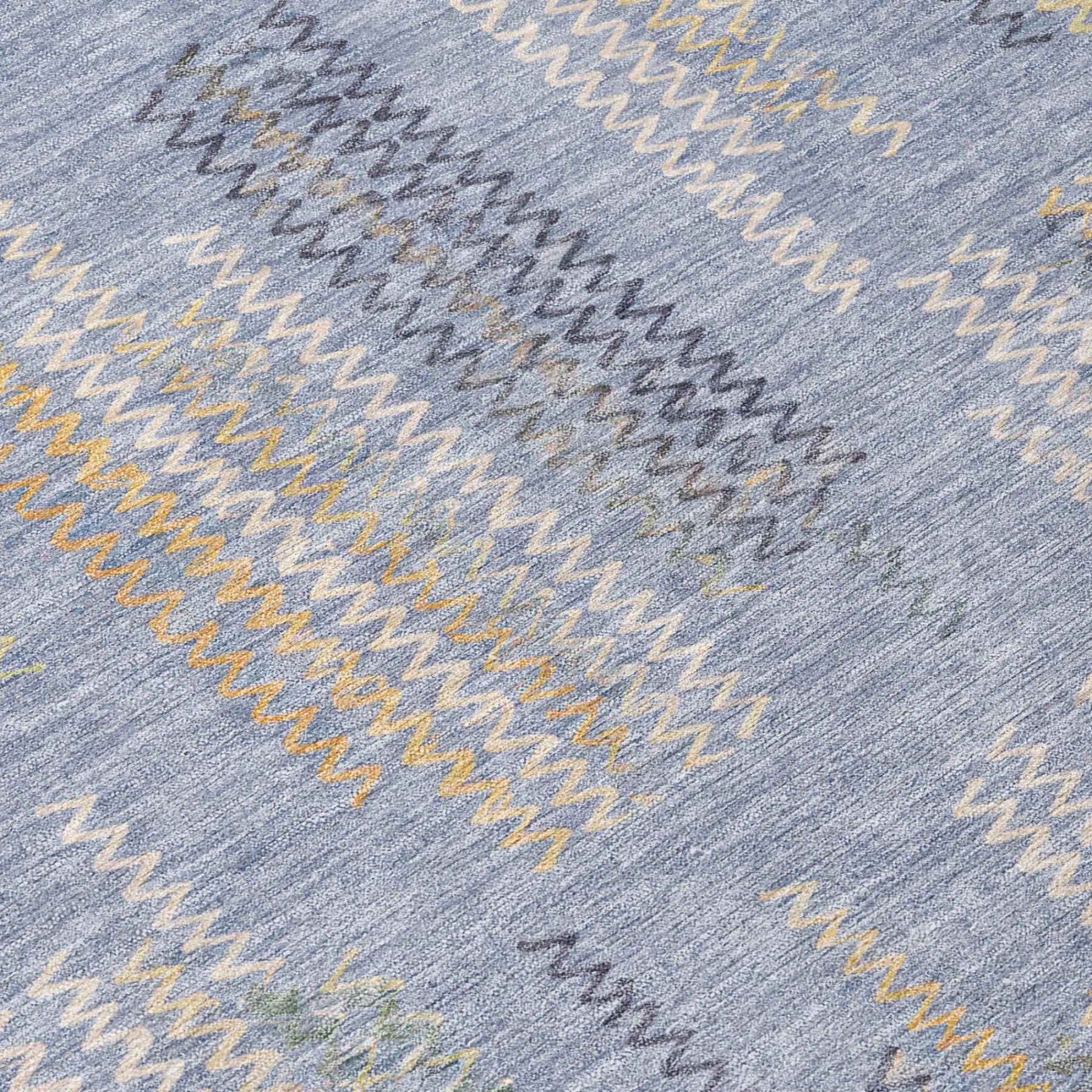 3' X 5' Blue And Silver Abstract Washable Indoor Outdoor Area Rug Homeroots Outdoor