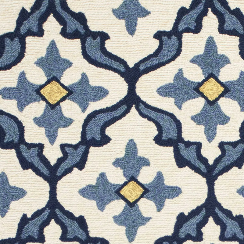 3' X 5' Blue Moroccan Handmade Indoor Outdoor Area Rug Homeroots Outdoor