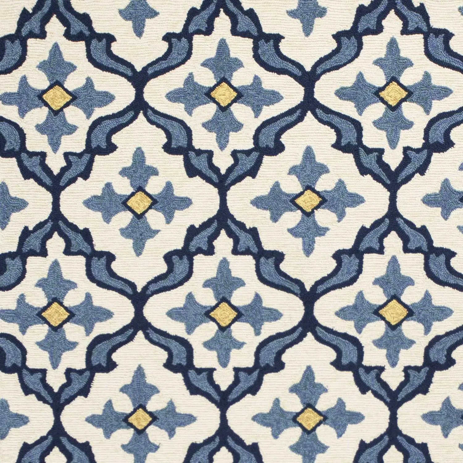3' X 5' Blue Moroccan Handmade Indoor Outdoor Area Rug Homeroots Outdoor