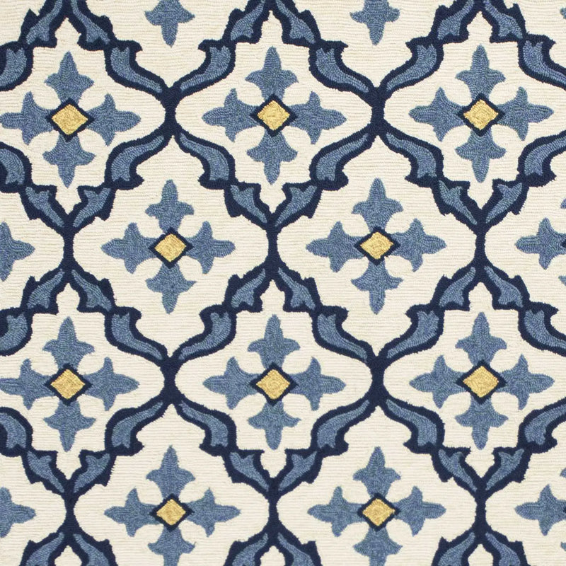 3' X 5' Blue Moroccan Handmade Indoor Outdoor Area Rug Homeroots Outdoor