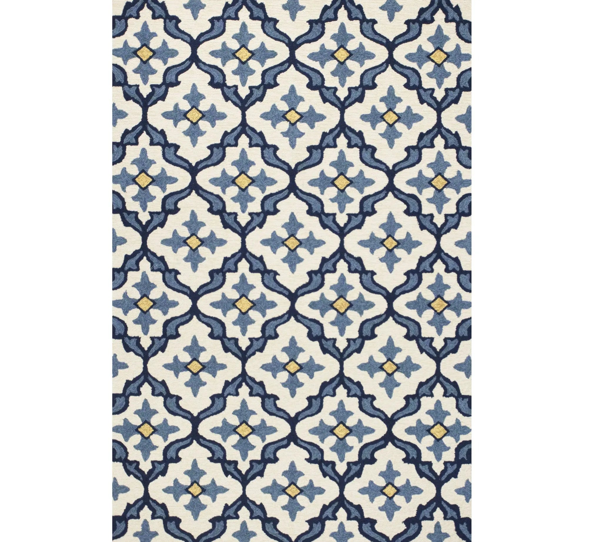 3' X 5' Blue Moroccan Handmade Indoor Outdoor Area Rug Homeroots Outdoor