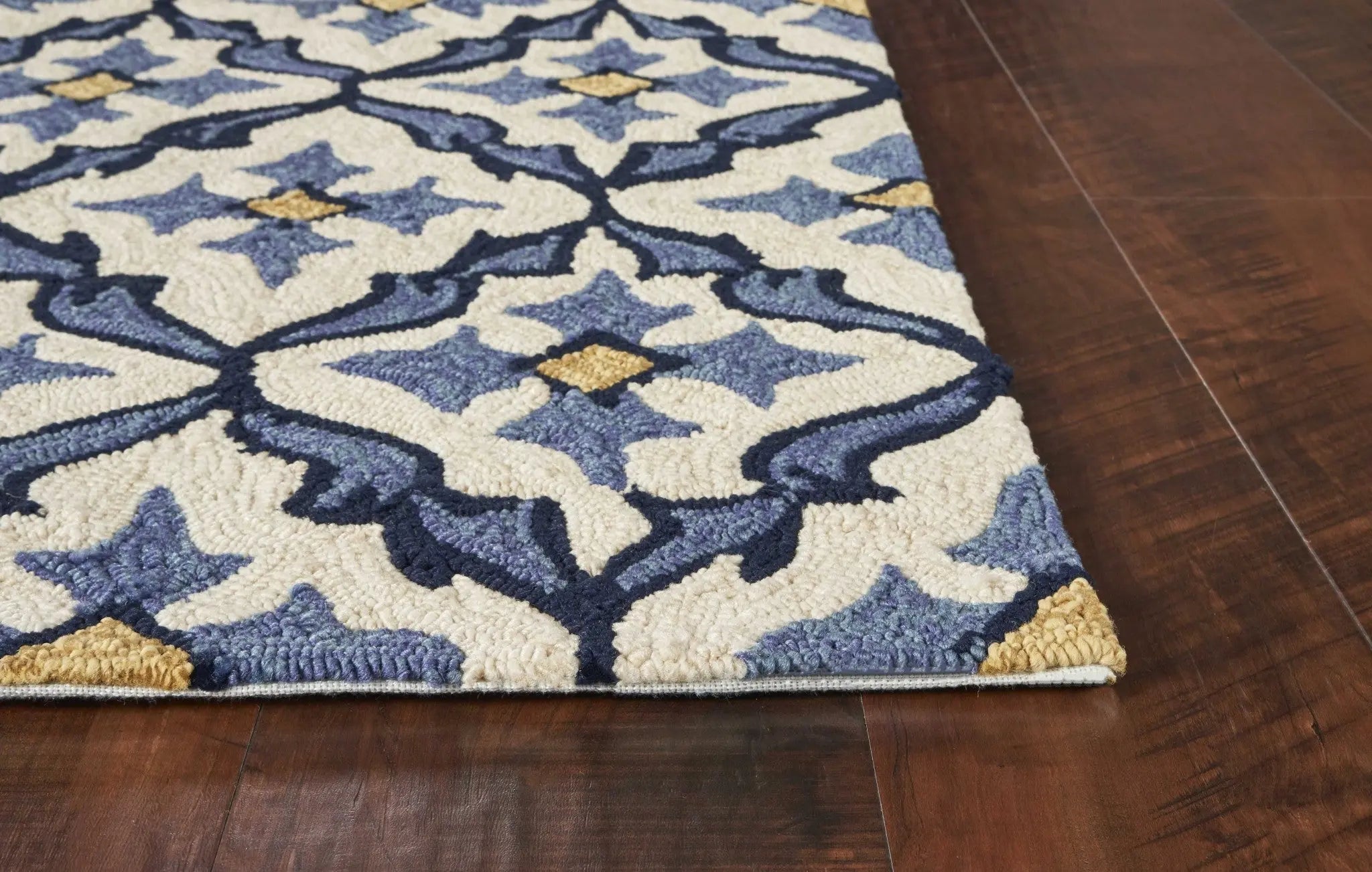 3' X 5' Blue Moroccan Handmade Indoor Outdoor Area Rug Homeroots Outdoor