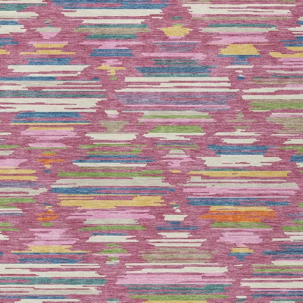 3' X 5' Blush And Ivory Southwestern Washable Indoor Outdoor Area Rug Homeroots Outdoor