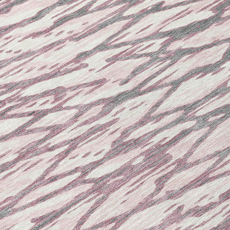 3' X 5' Blush And Pink Abstract Washable Indoor Outdoor Area Rug Homeroots Outdoor