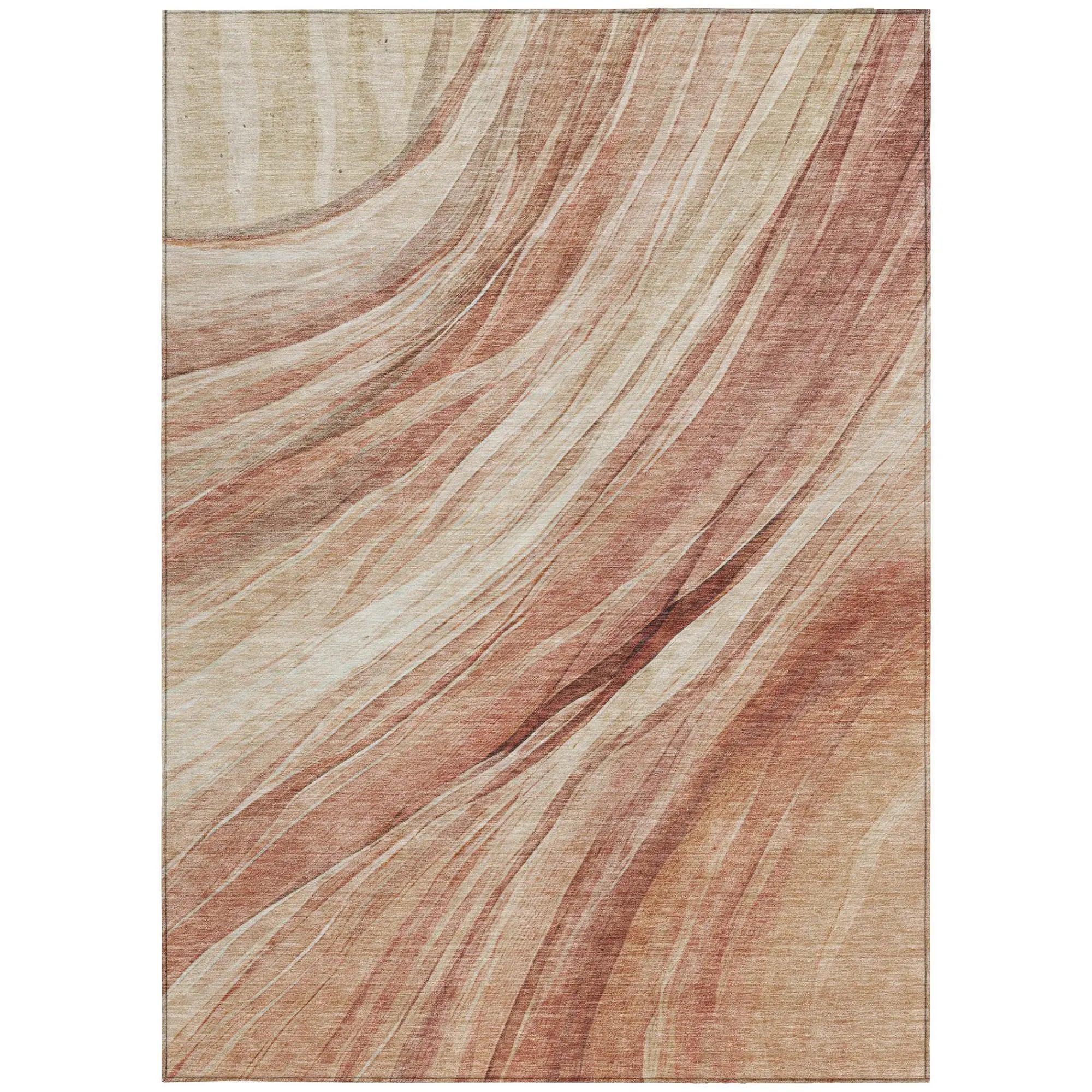 3' X 5' Blush And Pink Abstract Washable Indoor Outdoor Area Rug Homeroots Outdoor