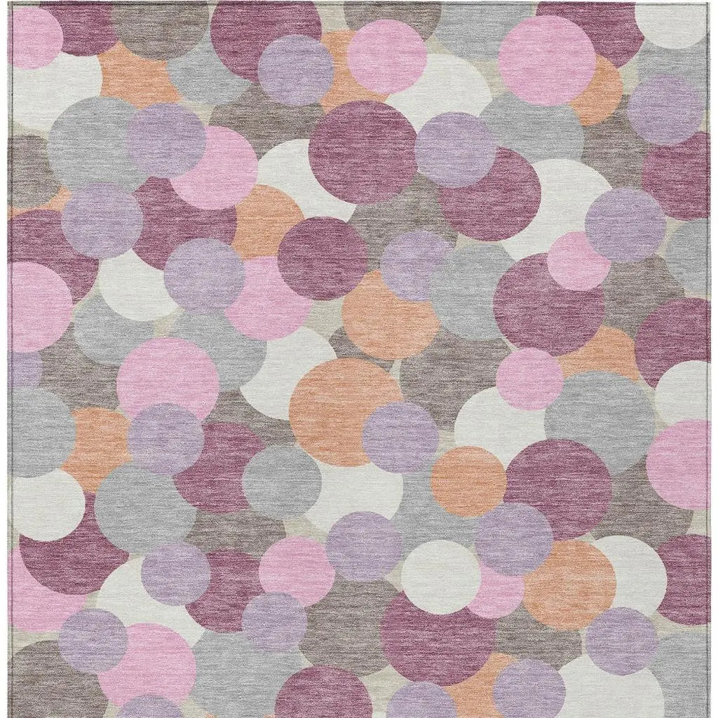 3' X 5' Blush And Pink Geometric Washable Indoor Outdoor Area Rug Homeroots Outdoor